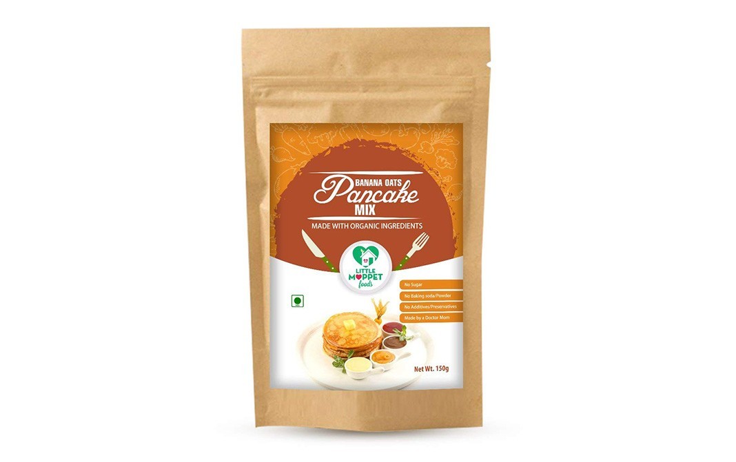 Little Moppet Foods Banana Oats Pancake Mix   Pack  150 grams